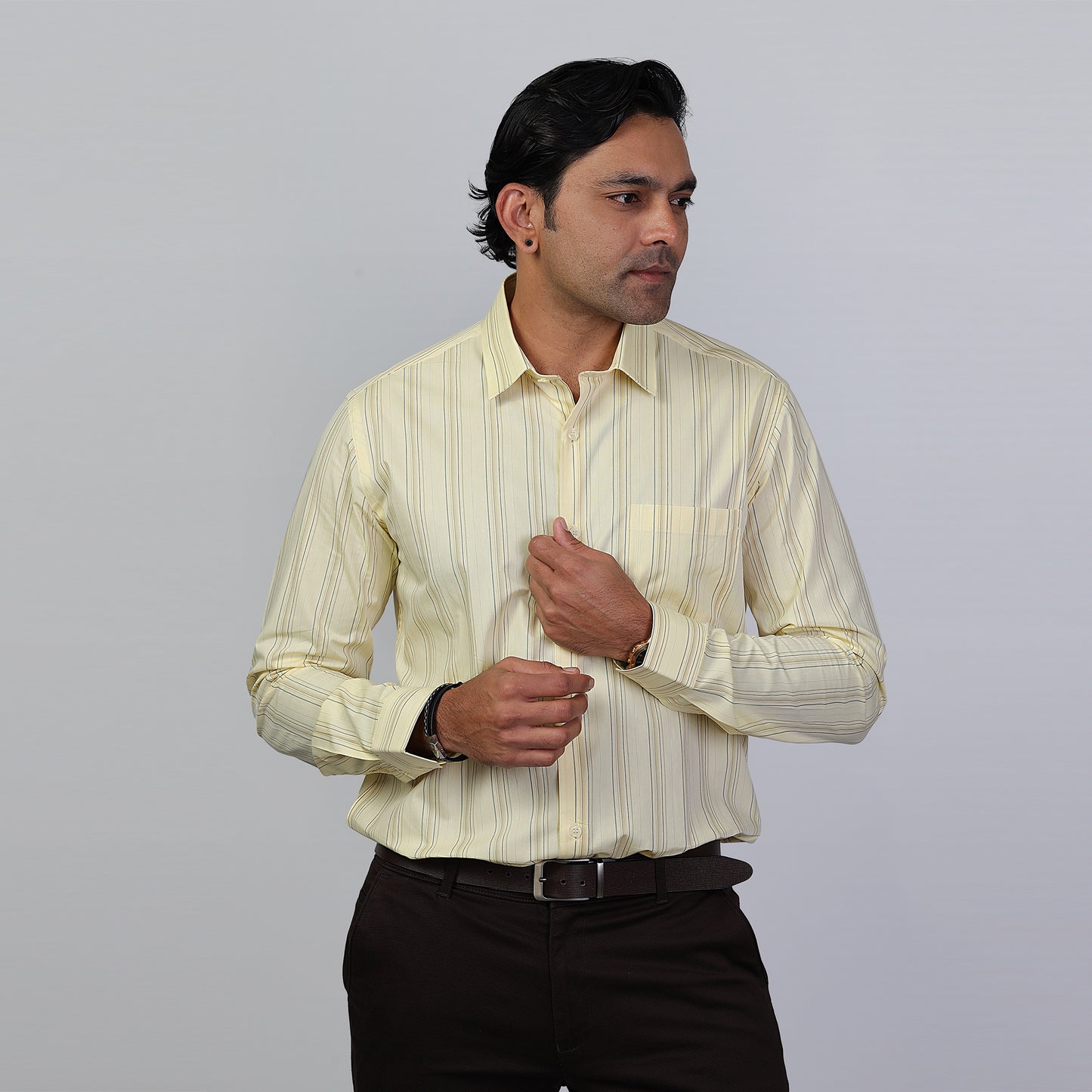 KNS 263 - Yellow Stripes Shirt