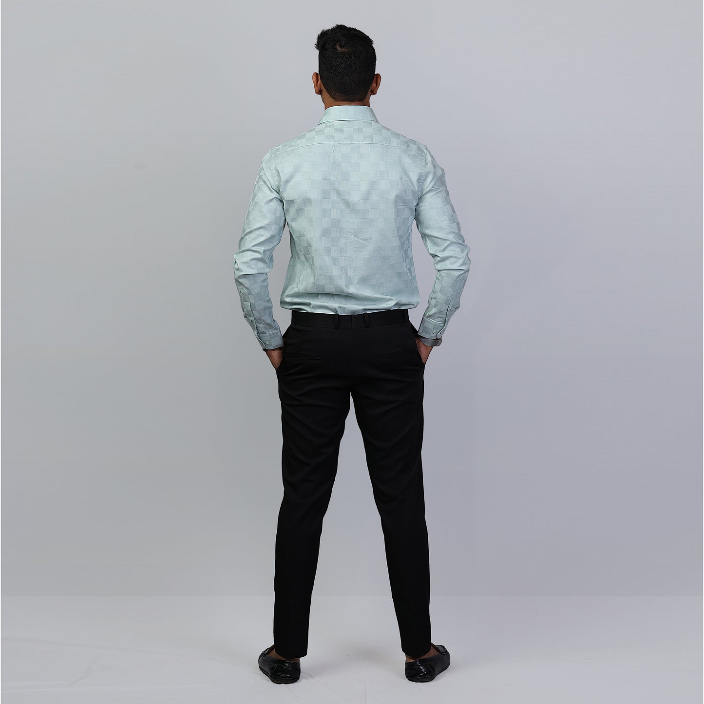 KNS 292 - Textured Green Shirt