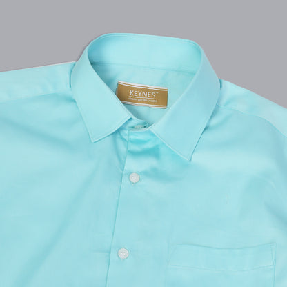 KNS 244 - Aqua Blue Formal Shirt