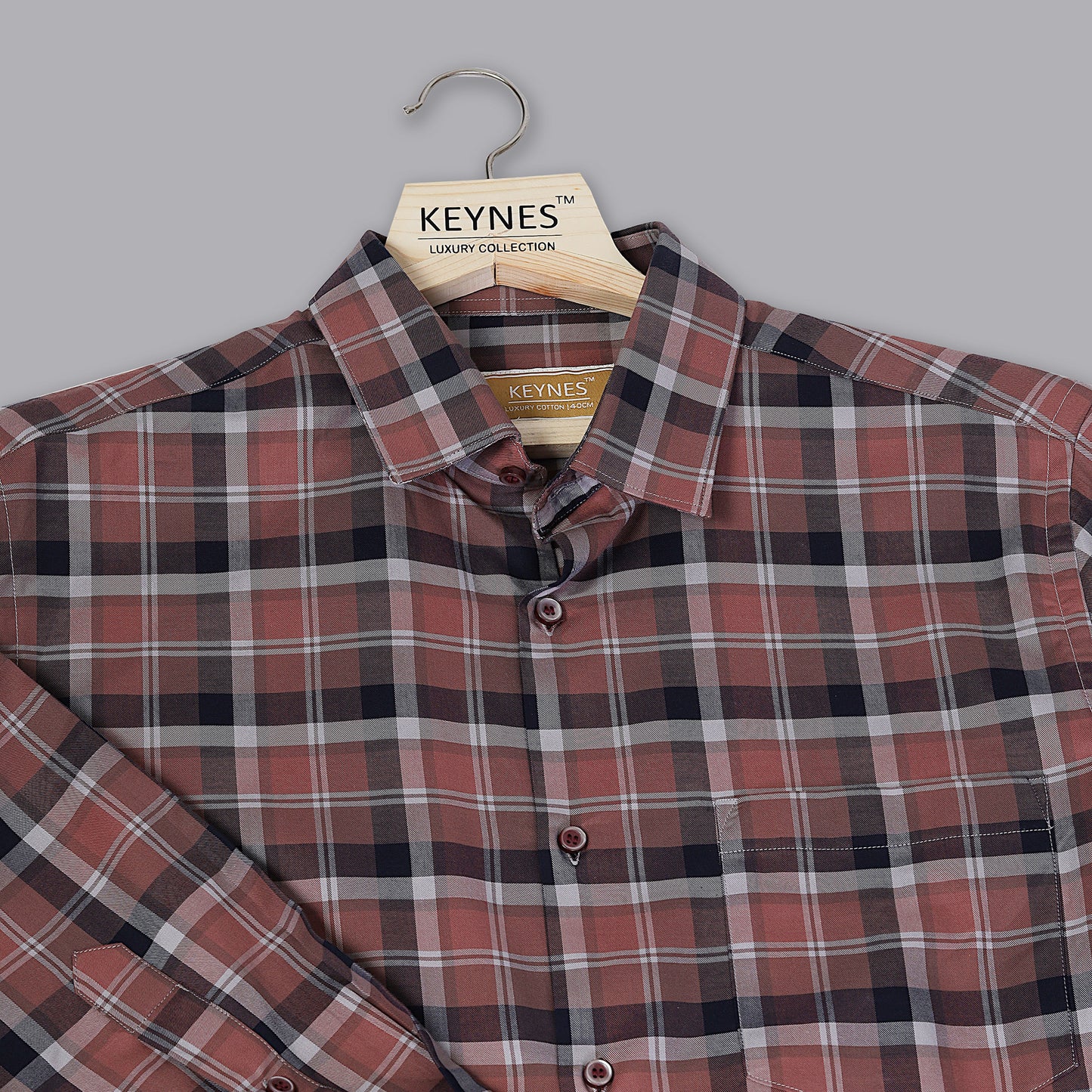 KNS 265 - Brown Checks Shirt