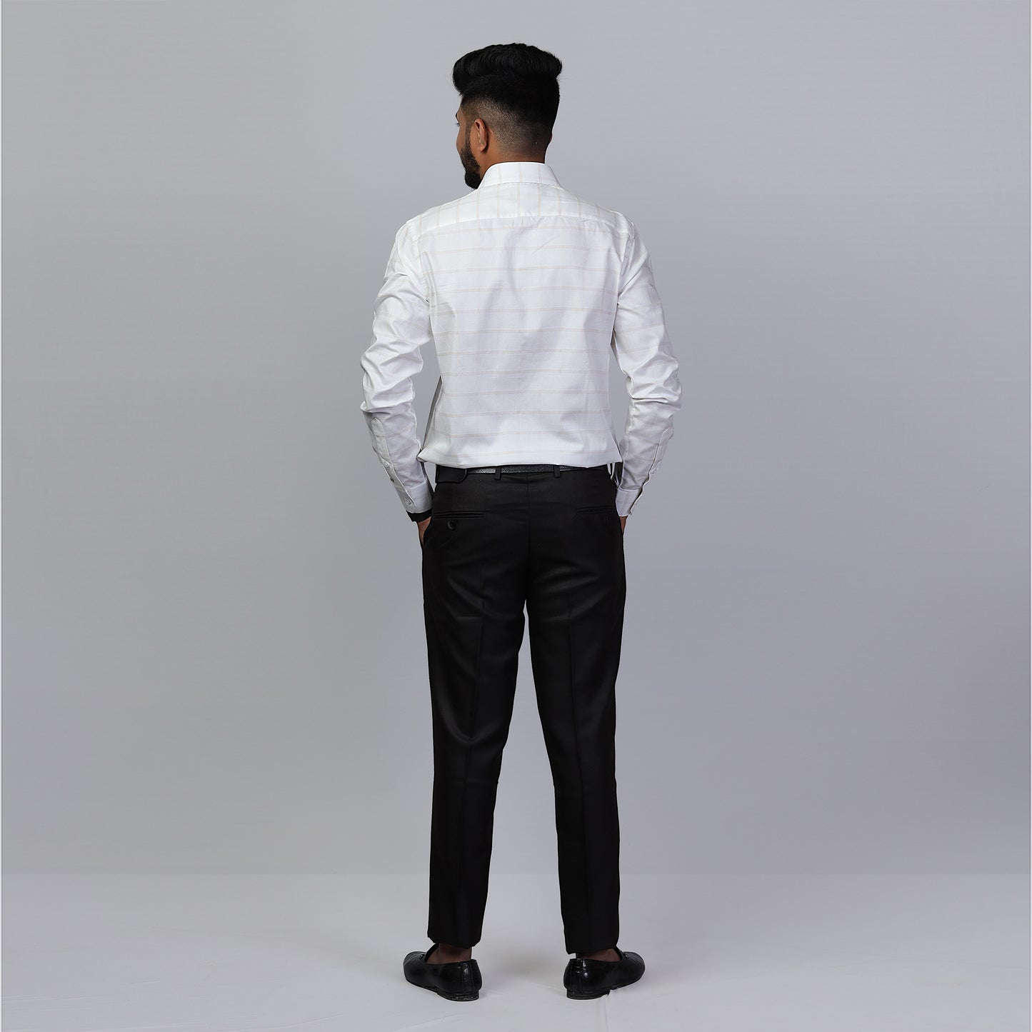 KNS 278 - White Checks Shirt