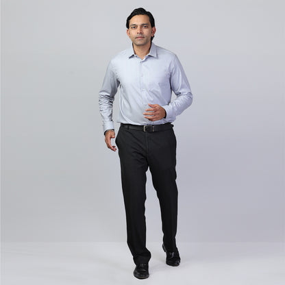 KNS 272 - Grey Cotton Linen Shirt