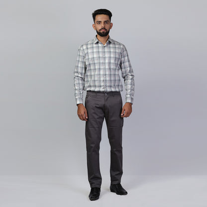 KNS 300 - Grey Checks Shirt