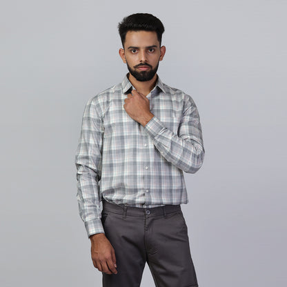 KNS 300 - Grey Checks Shirt