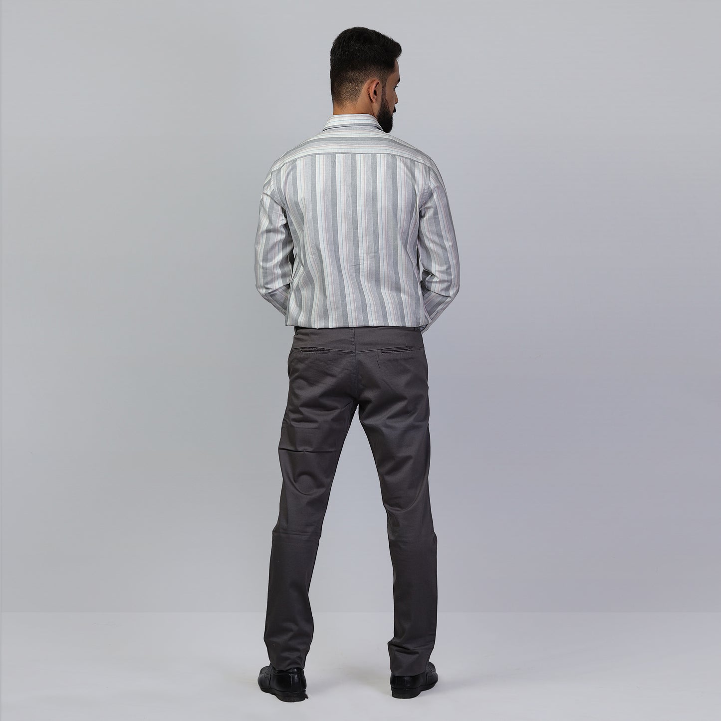 KNS 301 - Grey Stripes Shirt