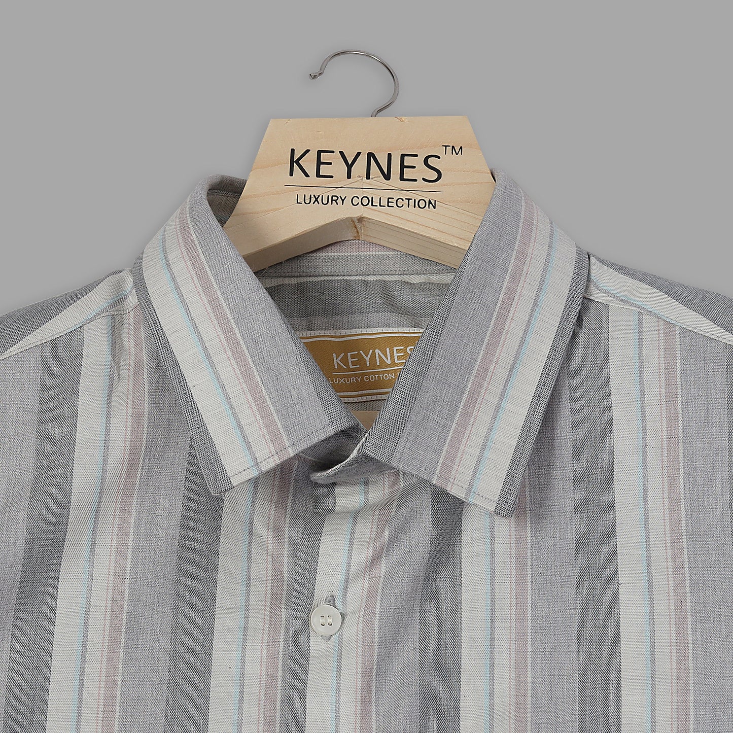 KNS 301 - Grey Stripes Shirt